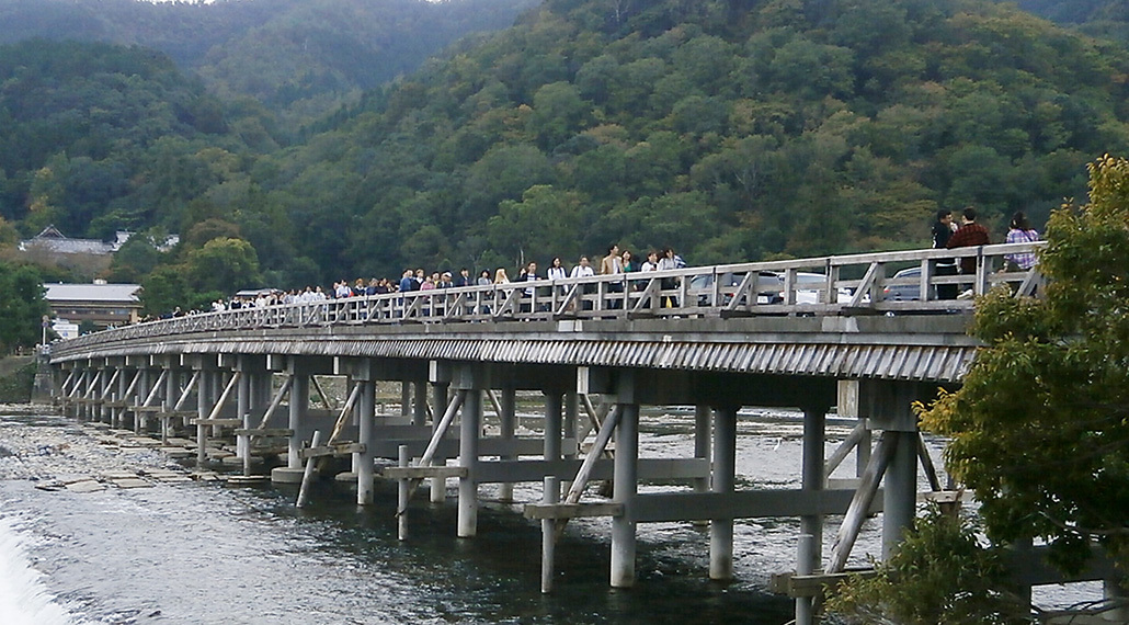 渡月橋 修復 京都 嵯峨を歩こう